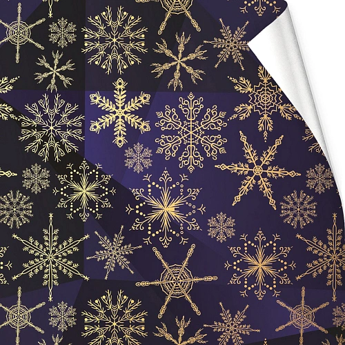 Бумага упаковочная 50х70 см "Роскошная метель"