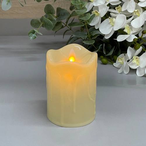 Сувенир с подсветкой "Свеча - Сияние" 9*12,5 см (работает от батареек 3 ААА)