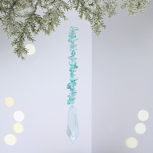 Подвеска "Сказочная льдинка" 21 см, Голубой