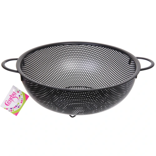 Дуршлаг металлический "Black" 25см с ручками