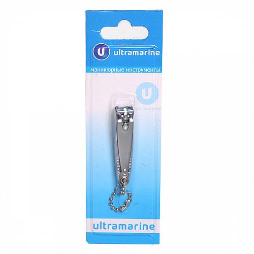 Кусачки для ногтей на блистере "Классика - Ultramarine" с цепочкой, 5см