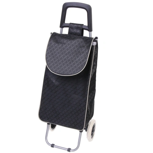 Тележка хозяйственная с сумкой (93*33*26см, колеса 16см,грузоподъемность до 30 кг.) черная SYD-16T