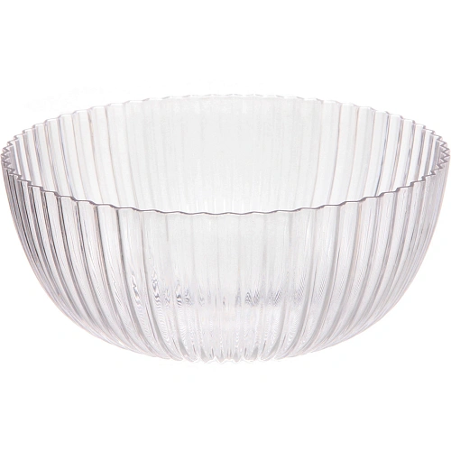 Салатник пластиковый "Мадлен" 20,5*8,6см ромашка, прозрачный