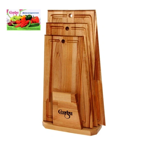 Набор разделочных досок "Парус" в кассете 38*22*1,8см, 34*20*1,8см, 30*18*1,8см 