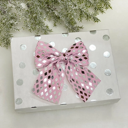 Бант на ёлку Сказочные переливы 1213 см (набор 2 шт), Розовое золото_4