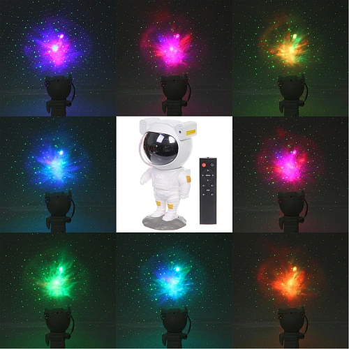 Световой прибор Лазер "В космос" 20*11,5*10 см, пульт д/у, питание от USB (DC)