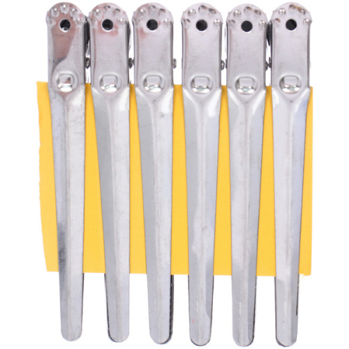 Зажимы парикмахерские 6шт "KLEVER", цвет черный, 10,5см