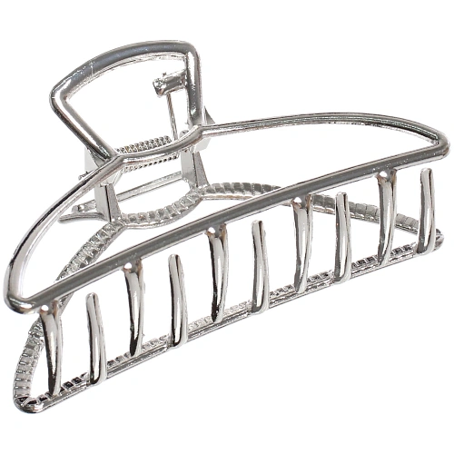 Заколка - краб для волос на блистере PREMIUM, сантьяго, цвет серебро и золото, 7,5см_5