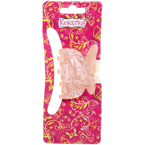 Заколка-краб для волос  ЭЙФОРИЯ ФЛО, шайла, микс 6 цветов, 4,7см (блистер Кокетка)_10