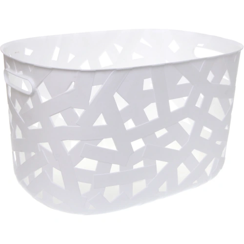 Корзина для хранения "БИСКОТТИ", цвет дымчатый белый, 39,2*23,5*16см (лейбл)