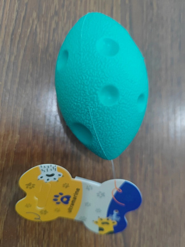 Игрушка - мячик для собак средних, мелких и крупных пород "Сырик для Бро", цвет голубой, d-6см (лейбл)
