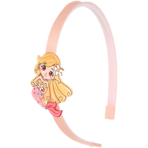 Ободок для волос детский на блистере РОЗОВОЕ ОБЛАКО, русалочка, микс 6 цветов, 1см_7