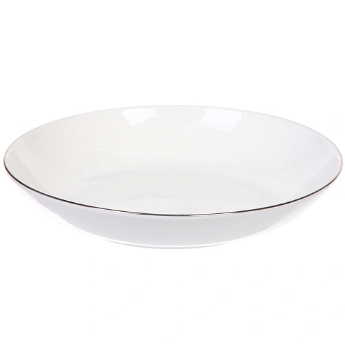 Тарелка фарфоровая White magic Silver 20см глубокая_4