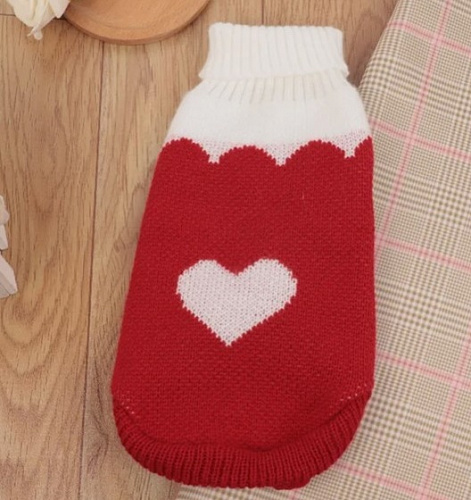Кофта - свитер для мелких пород собак и кошек "BRO Style ♥", цвет красный, р L