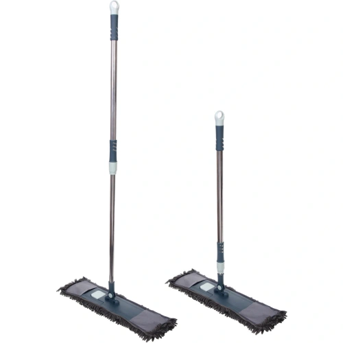 Швабра Селфи с насадкой из микрофибры, насадка 50*11 150гр букли Gray 