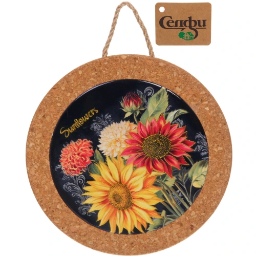 Подставка керамическая 19см "Хризантемы"