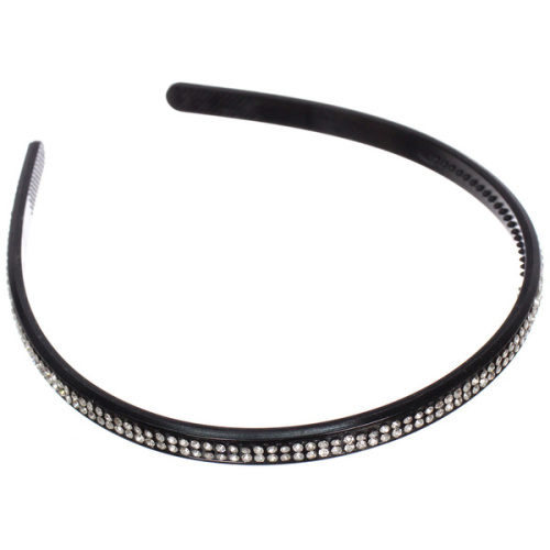 Ободок для волос "ФЕРГАМО", ширина 0,8см, цвет черный ( подвес)