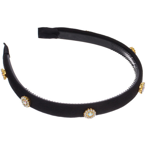 Ободок для волос МАРЦИПАН, нанти, ширина 1,5см, микс 6 цветов ( в пакете с подвесом)_6