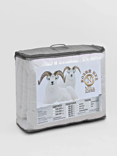 Одеяло 170*205 см НТК Козий пух 300гр/м поплекс чемодан одноиголка ОКП-17