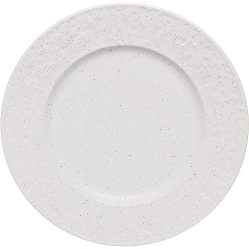 Тарелка керамическая обеденная "Perfetto" 27см фактурный узор, белая