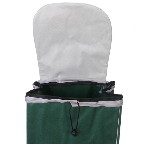 Тележка хозяйственная с сумкой (933330см, колеса 16см, до 30 кг) цветы зеленая_9