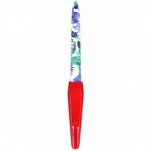 Пилка для ногтей металлическая на блистере "Эстетика", цвет ручки микс, цвет пилки микс,13см