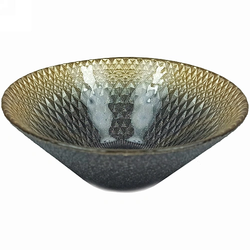 Салатник стеклянный 15см "Барокко блэк"