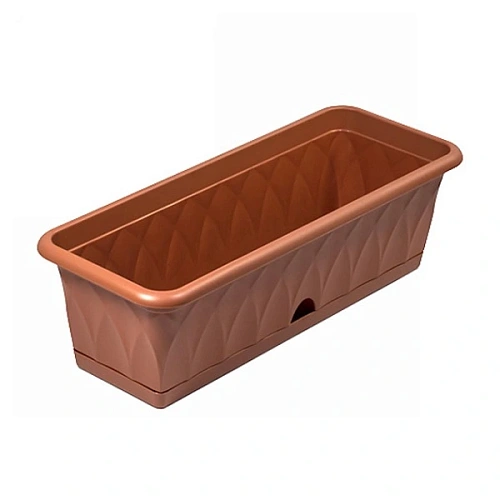 Ящик для растений "Сиена"  58см с поддоном терракот С173-03-ТЕР 