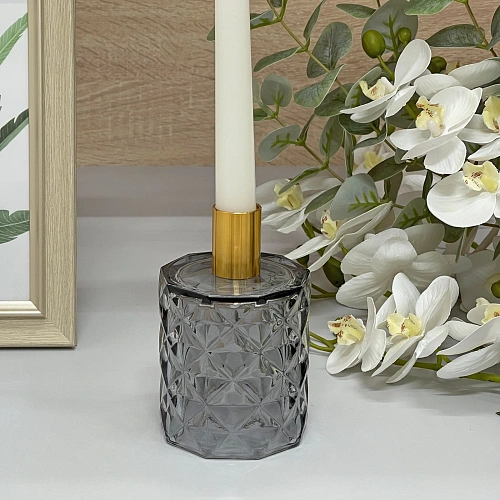 Подсвечник Грани 7,813 см, Графит_6