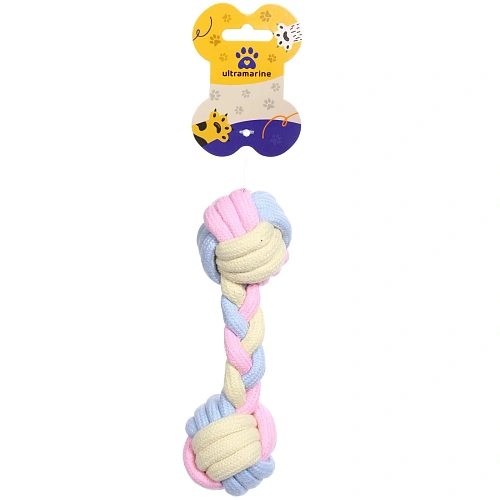 Игрушка - канат для собак мелких и средних пород "ЛЮБИМЫЙ БРО", цвет как на фото, 18см / 80гр (лейбл)