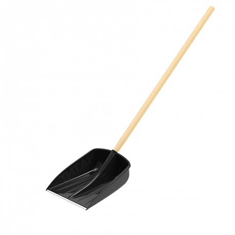 Лопата снеговая с металлической планкой и дер.черенком «Титан» 470×360мм