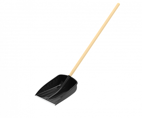 Лопата снеговая с металлической планкой и дер.черенком «Титан» 470×360мм