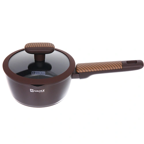 Ковш "BAROLY" CHOCOLATE 1,6л, индукция, стеклянная крышка