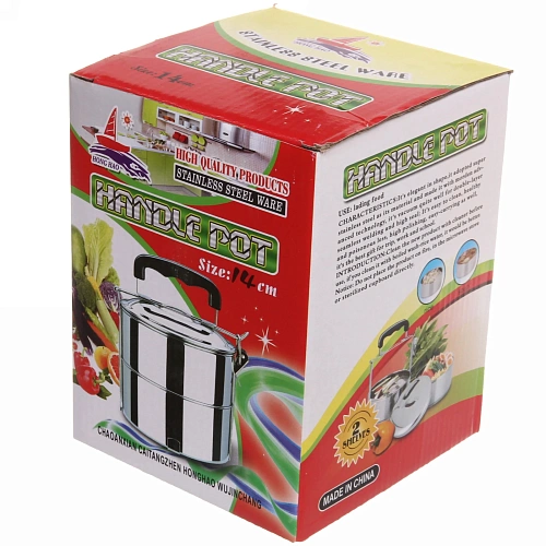 Контейнер для продуктов металлический 1311см 2уровня, пластиковая ручка_7