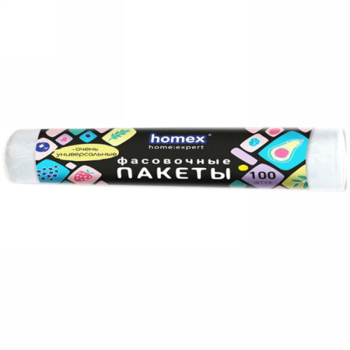 Фасовочные пакеты 24*37см 100шт "HOMEX" 