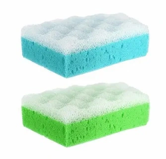 Губка для тела массажная прямоугольная INSULA - Гайя, цвет микс, 15*22*4см