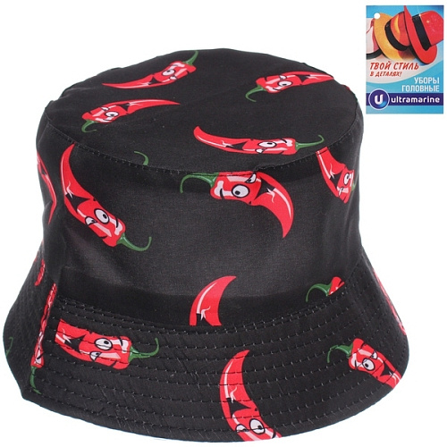 Панама "ЛЕТОиМОРЕ" - Перчики", цвет черный, р. 58