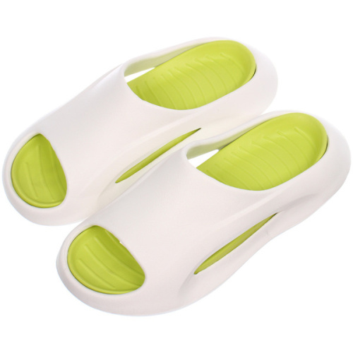 Шлепанцы мужские "PRIME", цвет белый, зеленая стелька, р-р 40-41