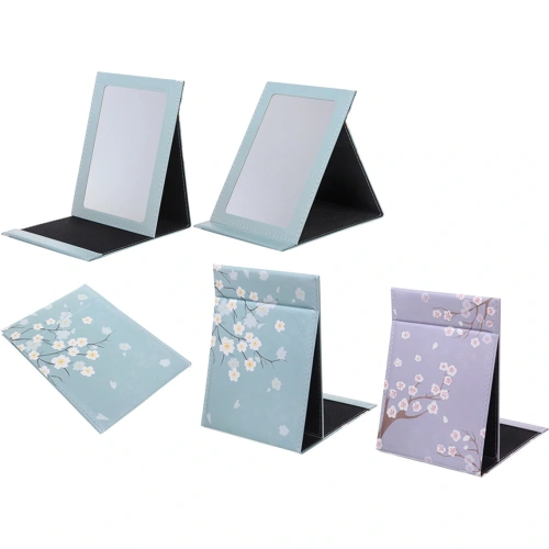 Зеркало косметическое складное "ФОРТУНА БРИ", микс 4 дизайна, сакура, 20*27,5см