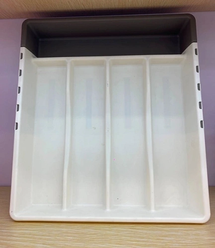 Лоток для столовых приборов "Ваниль" 29*32*5см 5отделений (раздвигается до 43см)