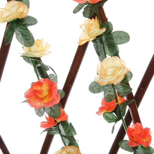 Забор декоративный Разноцветный вьюнок при ширине 2 м высота 0,95 м (h-1,2м в сложенном), Зеленый_9