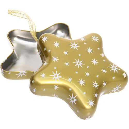 Банка жестяная Звезда 12,64,8см, цвет золото_4