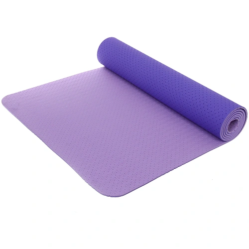Коврик для йоги 6 мм 183х61 см Sports time перфорированный (ТРЕ), сиреневыйфиолетовый_6