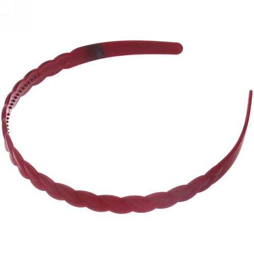 Ободок для волос пластиковый Province - Amelia, косичка, микс 6 цветов, 1,2 см_8