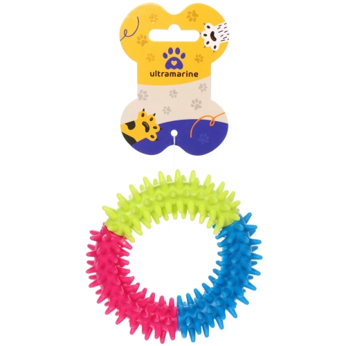 Игрушка для собаки "Кольцо - Зубочистка", мульти цвет, 9см (лейбл)