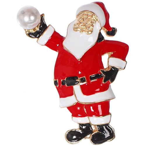Брошь Рождественское чудо - Дед мороз, 4,53,5см_5