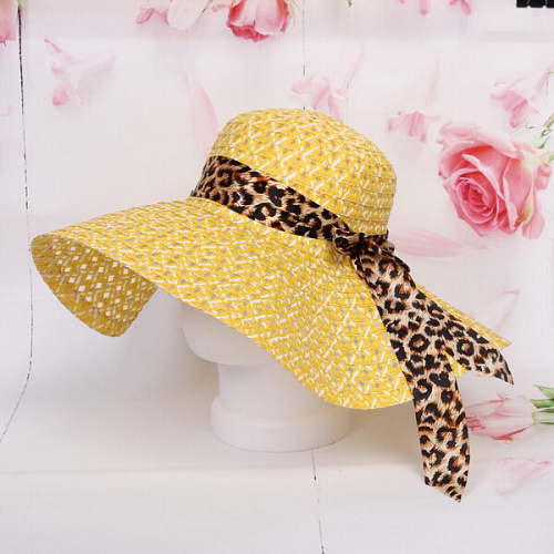 Шляпа женская с широкими полями TiraMiSu- Стелла, микс 8 цветов, р58, ширина полей 14 см_19