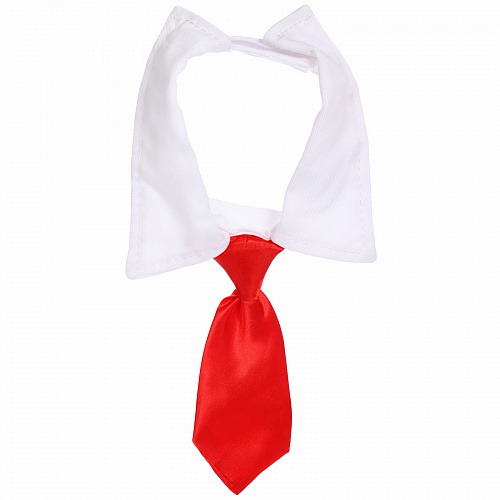 Ошейник - галстук для животных на липучке "МОДНЫЙ БРО", цвет красный, размер L (37*14.7см)