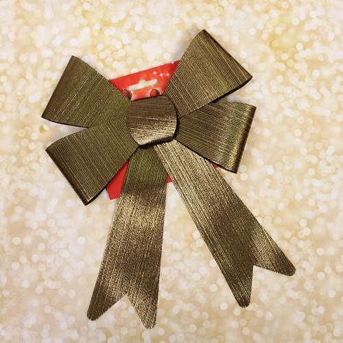 Бант на ёлку Элегант 2329 см, Черное золото_3