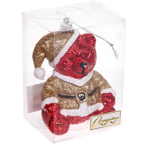 Елочная игрушка Очаровательный мишка 7611 см, Красный_2